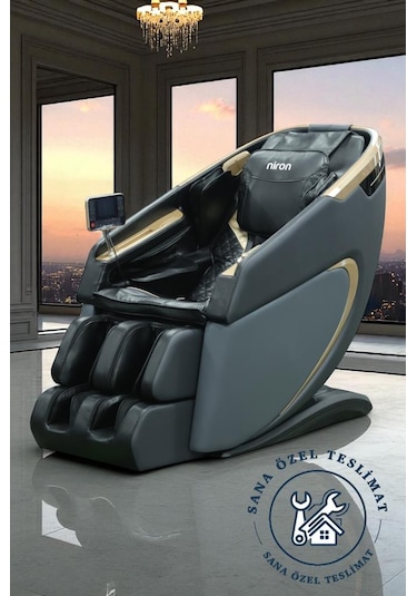 Quantum Akıllı Masaj Koltuğu 6 Başlık, 143 Cm Sl Ray, 18 Program & Isıtma Teknolojisi Gri
