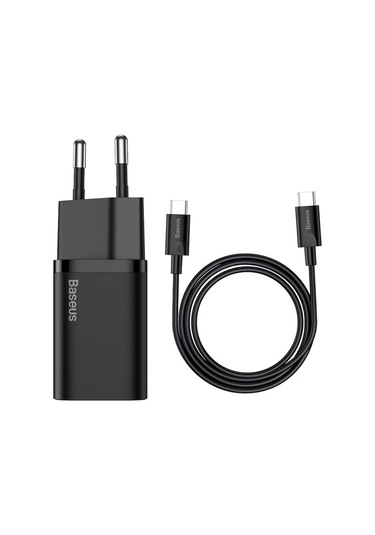 Baseus Super Si 1C 25 W Hızlı Şarj Adaptörü + 3A Type-C To Type-C