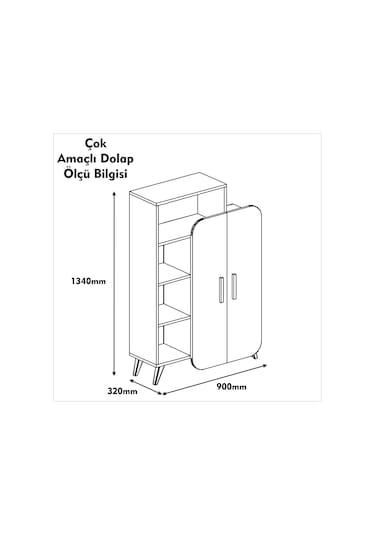 Variant Variant Form Çok Amaçlı Dolap Ve Kitaplık Ceviz - Beyaz