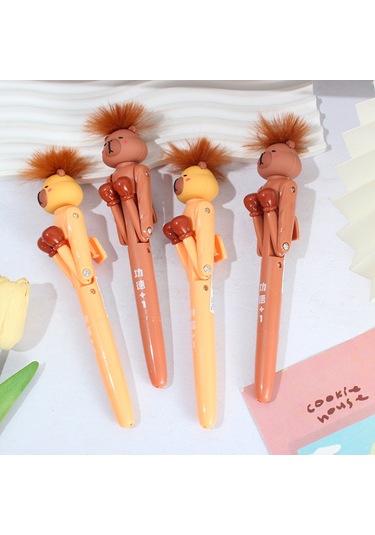 Okula Dönüş, 2 Adet Capybara Kalemi Seti 1.0mm - Siyah Mürekkep