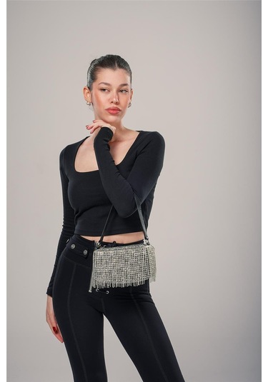 Ççs Kadın 17769 Omuz Askılı El Çantası GÜMÜŞ