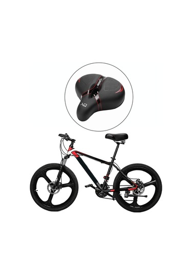 Suntek Konforlu Bisiklet Koltuğu Pu Deri Çin-kırmızısı Kırmızı - Siyah