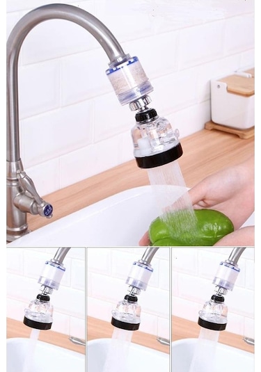 Tortu Klor Pas Arıtıcı Pamuk Filtreli 3 Fonksiyon Musluk Başlığı