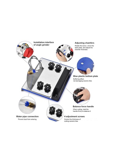Aubyhe Metal 45 Derece Seramik Taş Kesim Aracı, Fayans Köşe Kesme Stantı
