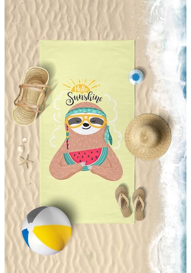 Hello Sunshine Dijital Baskılı 70x140 Cm Çocuk Plaj Havlusu