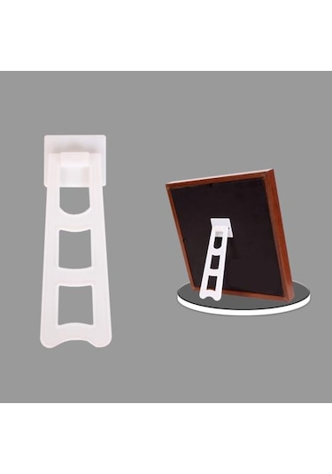 Siyah 5 Adet Fotoğraf Çerçevesi Standı Ayarlanabilir Açı Yapışkanlı Destek Fotoğraf Ekranı Stand Braketi Arka Bacak Ayak Ofis Aksesuarı M