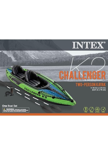 İntex Challenger K2 Çift Kişilik Şişme Kano Set (115 Kg) ( 351 x Çok Renkli