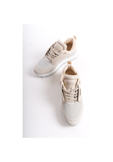 D0852 Günlük Ortopedik Kadın Garantili Sneaker Spor Ayakkabı VIZON