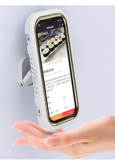 Hareketli Su Geçirmez Telefon Tutucu Standı Beyaz