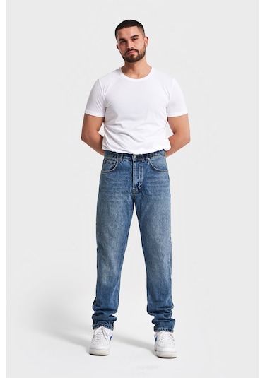 Itsbasic Erkek Kot Rengi Straight Fit %100 Koton Denim Kırmızı