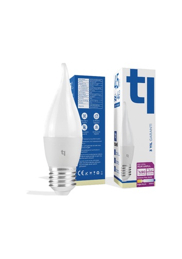 Redeem Plus C37a E27 Mum Ampul, Titreşimsiz, Göz Konforu, 604 Lümen, Doğal Beyaz, 4000 Kelvin