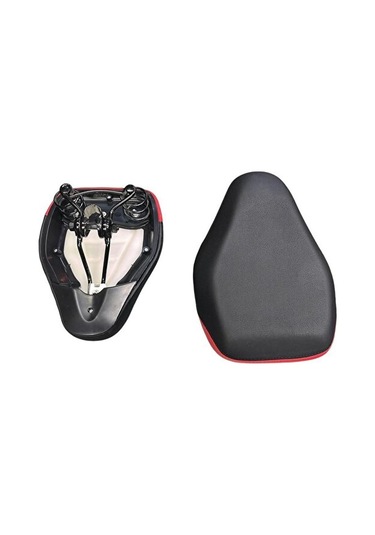 Bisiklet E-bike Geniş Sele Yaylı Yumuşak Çok Rahat 27-20 Cm Siyah  - Kırmızı