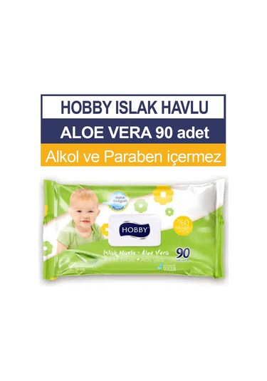 Hobby Islak Havlu Aloe Vera 90'lı