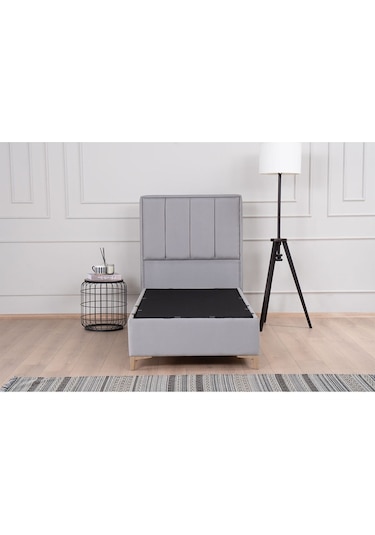 Kilim Mobilya Gold Therapy Sandıklı Baza Ve Başlık Seti Gri ( Yatak Dahil Değildir ) 90 x 190 Gri