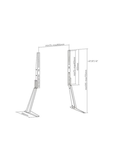 Dark VT50 32" - 70" Uyumlu 50 KG Taşıma Kapasiteli TV Ayağı