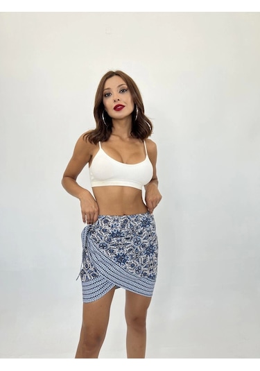 Defymoda 6262 Etek-mavi Mavi