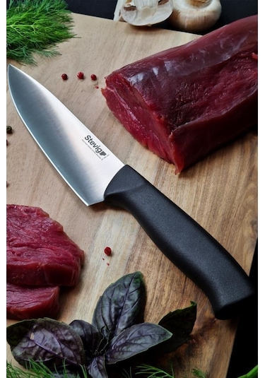 Stevig Solid Şef Bıçağı 17,5 Cm Siyah St-400.001 Siyah