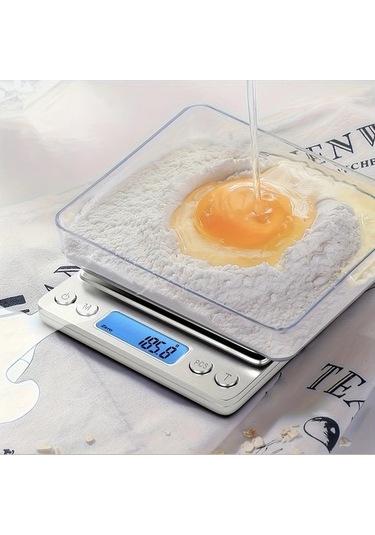Fastbuy Kolzp Dijital Mutfak Terazisi 2000g, 0.1g Hassasiyet, Kompakt Tasarım, Mutfak Ve Yemek Hazırlama İçin İdeal -