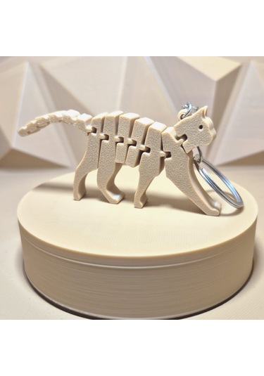 3dfuryam Hareketli Kedi Anahtarlık