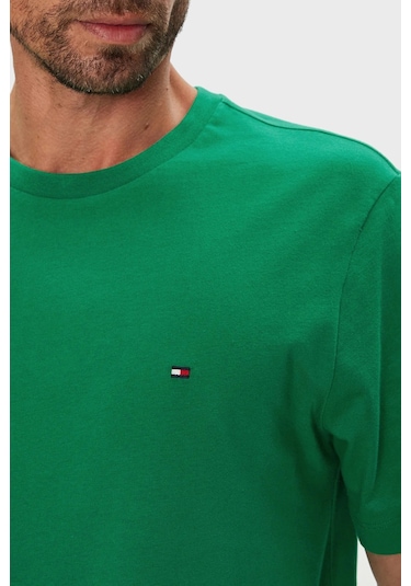 Tommy Hilfiger Erkek T Shirt Mw0mw39995 L4f Yeşil Tommy Hilfiger Erkek T Shirt Mw0mw39995 L4f Yeşil