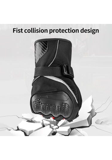 Lemestar Kış Motosiklet Eldiveni Siyah Xl - Dokunmatik Ekranlı Su Geçirmez Soğuk Hava Korumalı