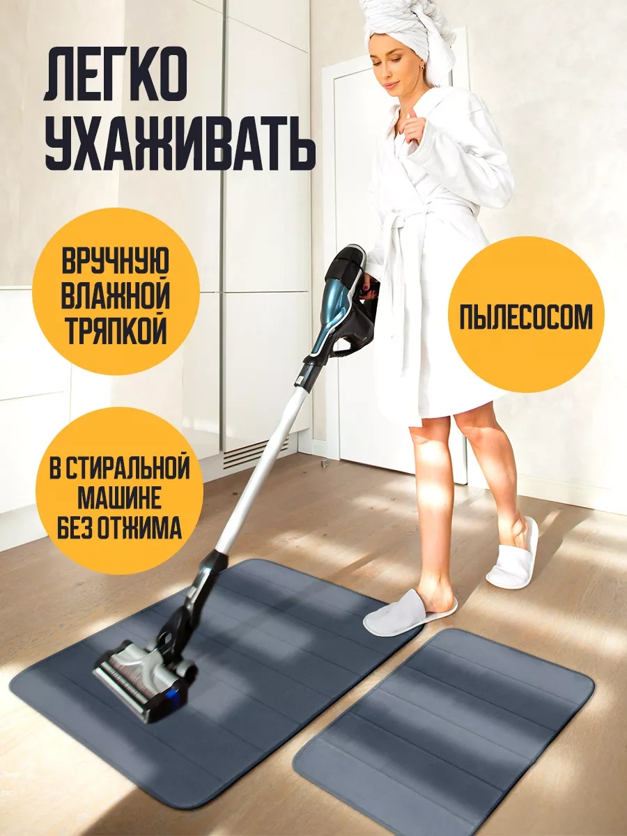 Velton Banyo Ve Tuvalet İçin Yumuşak Emici Paspas Seti 247672629 Gri