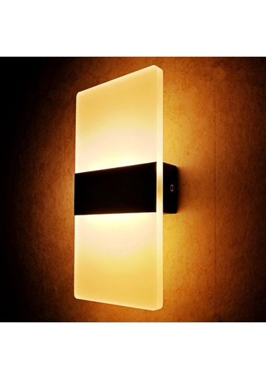 Hangfox Modern Led Duvar Lambası - 6w, 6500k Beyaz Işık, Salon Ve Yatak Odası Dekoru Diğer