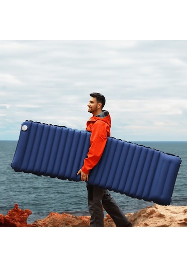 Aerogogo Dört Mevsim Dahili Çıkarılabilir Pompalı Şişme Mat Gm4-01 Mavi