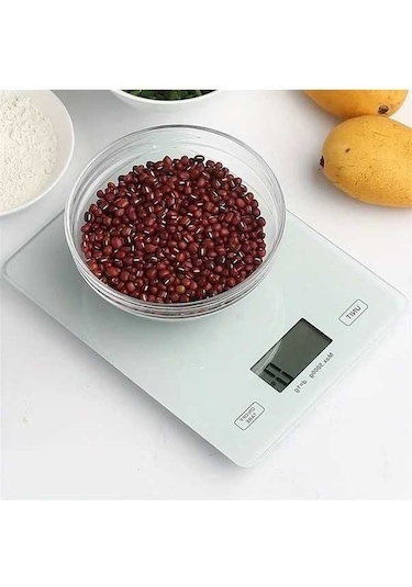 Fastbuy Challenger Beyaz 6 Birimli Mutfak Terazisi, Lcd Ekran, Soyucu, Pil Dahil Değil Beyaz
