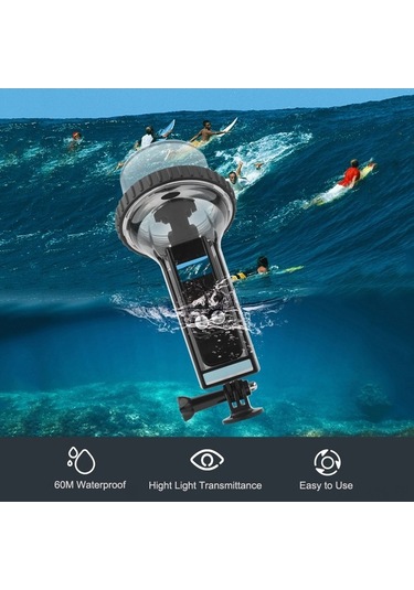 Ebitda Spor Kamerası Su Geçirmez Kasa Dalış, Osmo Pocket 2 İçin Kayışlı, Siyah Siyah