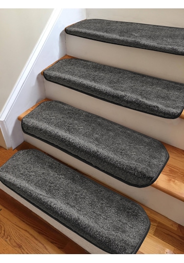 Koyu Füme Kendinden Yapışkanlı Merdiven Basamak Paspası / Halısı