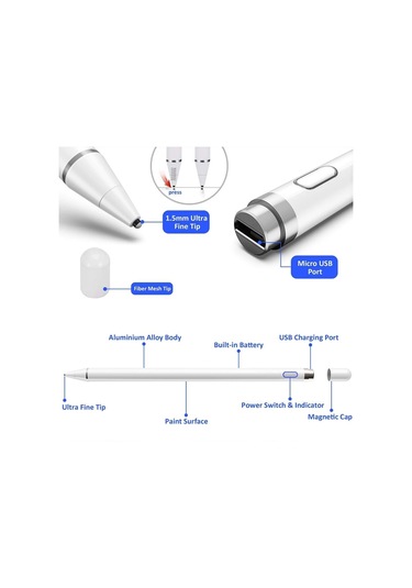 Evrensel Aktif Kapasitif Kalem Kırmızı