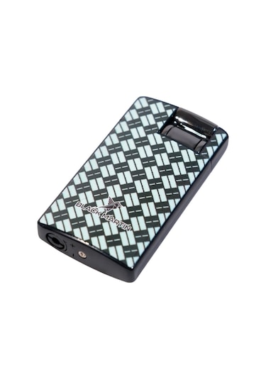 Black Martin Tek Torch Pürmüz Karbon Desenli Yeşil Puro Çakmağı - Tr9296