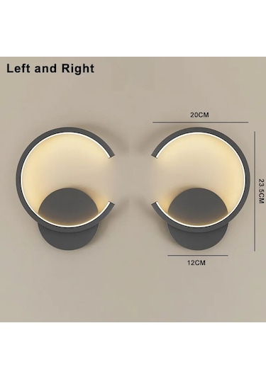 Anemo / Aplik / İkizler / 20 Cm / 3 Renk Işık / Antrasit Gövde Antrasit