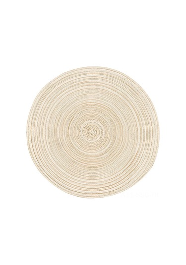 Springsun Yuvarlak Örgü Masa Altlığı - 15 İnç 6'lı Paket, Sıcak Yalıtımlı Mutfak Ve Yemek Masası İçin Bej