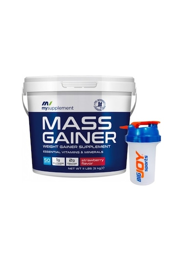 Mysupplement Mass Gaıner Karbonhidrat Protein Bulk Çilek 5000G