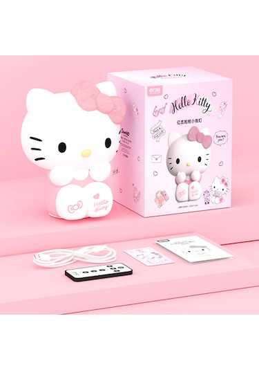 Tcherchi Sanrio Hello Kitty Küçük Gece Lambası, Silikon Lamba Beyaz