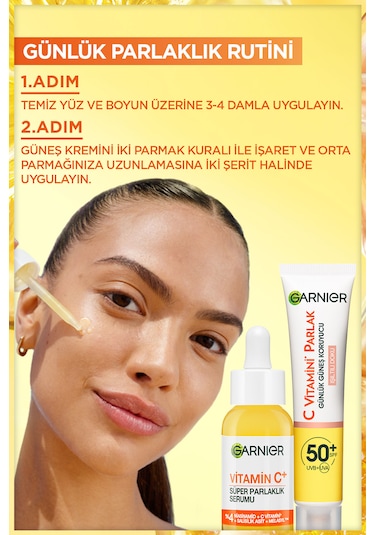 Garnier Vitamin C+ Süper Parlaklık Serumu (Niasinamid, Salisilik, Melasyl) 30 ML