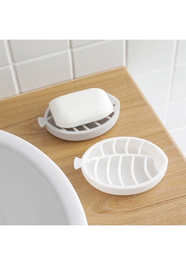 Lebıhmurah Bf1348 Balık Şeklinde Sabun Plastik Kutu Saklama Kabı Sabunluk Koruyucu Tepsi Tutucu Kılıf Banyo Aletleri, Beyaz