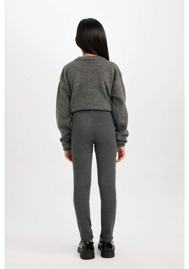 DeFacto Kız Çocuk Basic Düz Standart Boy Tayt D3236A824WNBK81 Siyah