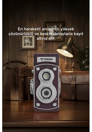 Torima CMR44 Mini Retro Dijital Fotoğraf Makinesi Mor