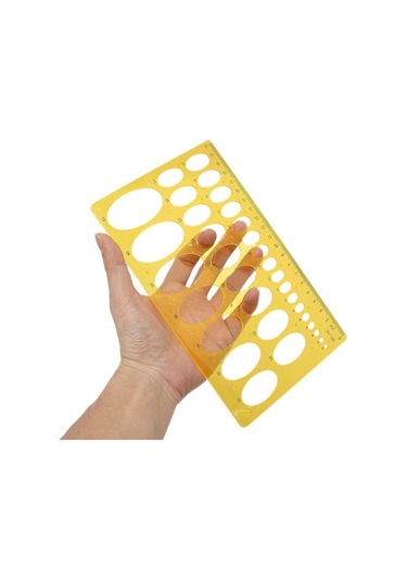 21cm/25cm Elips Çizim Çizim Şablonu Mekanik Cetvel Oval Yuvarlak