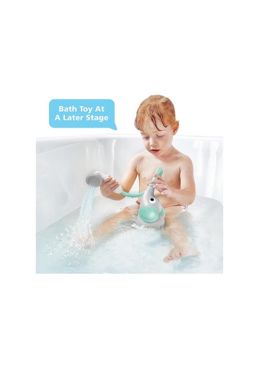 Yookidoo Bebek Banyo Duş Başlığı - Gövde Musluğu Durulama Sistemine Sahip Fil Su Pompası - Yenidoğan Bebekler İçin Yeşil