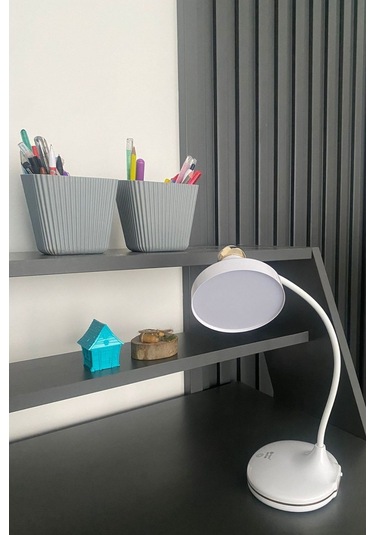 Buffer Dokunmatik 3 Farklı Led Işıklı Çalışma Masası Üstü Lamba -m11 Krem