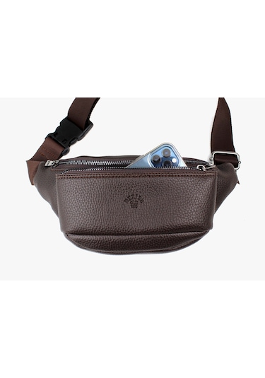 Erkek Kahverengi Çok Cepli Omuz Ve Bel Çantası