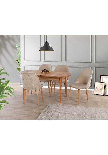 Antik Çam 90 160+30 Kelebek Açılabilir Masa Atlantik Çam