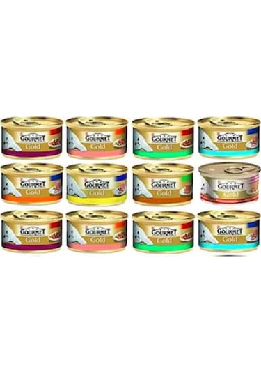 Gourmet Gold Süper Karışık Konserve Yetişkin Kedi Maması 48 x 85 G