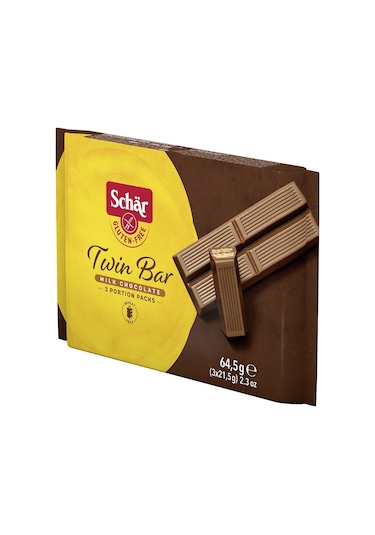 Schar Twin Bar Glutensiz Çiftli Çikolata Bar 14 x 64.5 G