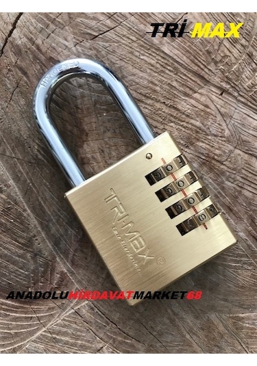 Trimax 50mm Pirinç Şifreli Asma Kilit Mini Şifreli Asma Kilit