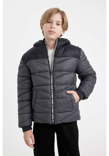 DeFacto Erkek Çocuk Su İtici Kapüşonlu Fermuarlı Cepli Polar Astarlı Mont C5519A824WNAR58 DeFacto Erkek Çocuk Su İtici Kapüşonlu Fermuarlı Cepli Polar Astarlı Mont C5519A824WNAR58